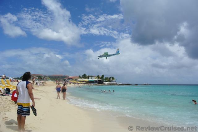 Trans Anguilla VP-AAF Airplane about to land at Princess Juliana International Airport.jpg
