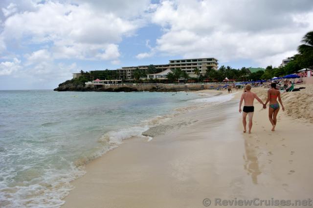 Walking towards the Sonesta Resort at Maho Beach.jpg