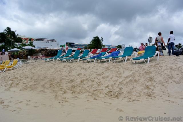 Row of Beach Chairs on North Side of Maho Beach.jpg