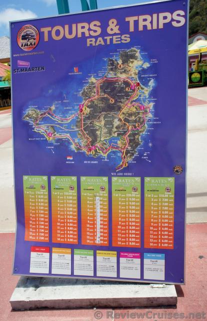 2014 St Maarten Taxi Rates Chart to Marigot Pinel Island Orient Beach Mullet Bay Beach Maho & Dawn Beach.jpg
