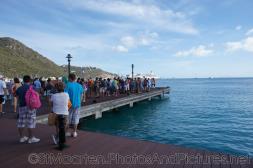 People wating for water taxi at Captain Hodge Wharf in Philipsburg St Maarten.jpg
