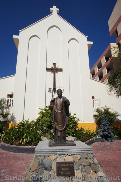 Statue of St Martin of Tours at Roman Catholic Church Philipsburg St Maarten.jpg
