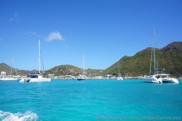 Yachts and catamarans in the waters near downtown Philipsburg St Maarten.jpg