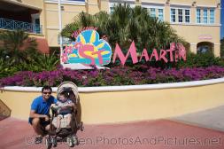 Darwin and daddy next to Welcome to St Maarten sign.jpg
