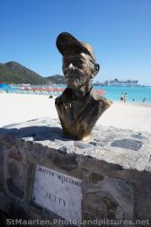 Walter Williams Jetty head bust at beach of Philipsburg St Maarten.jpg
