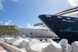 Royal Caribbean Vision of the Seas and Mein Schiff 1 Cruise Ship docked at St Maarten.jpg